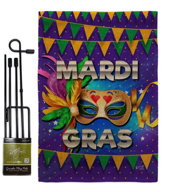 Fat Tuesday - Mardi Gras Spring Vertical Impressions Decorative Flags HG137347 Made In USA - Image 14