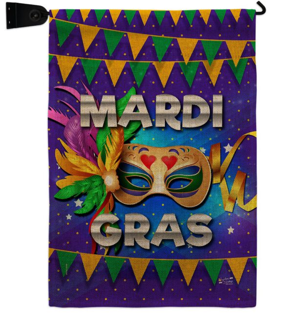 Fat Tuesday - Mardi Gras Spring Vertical Impressions Decorative Flags HG137347 Made In USA - Image 22