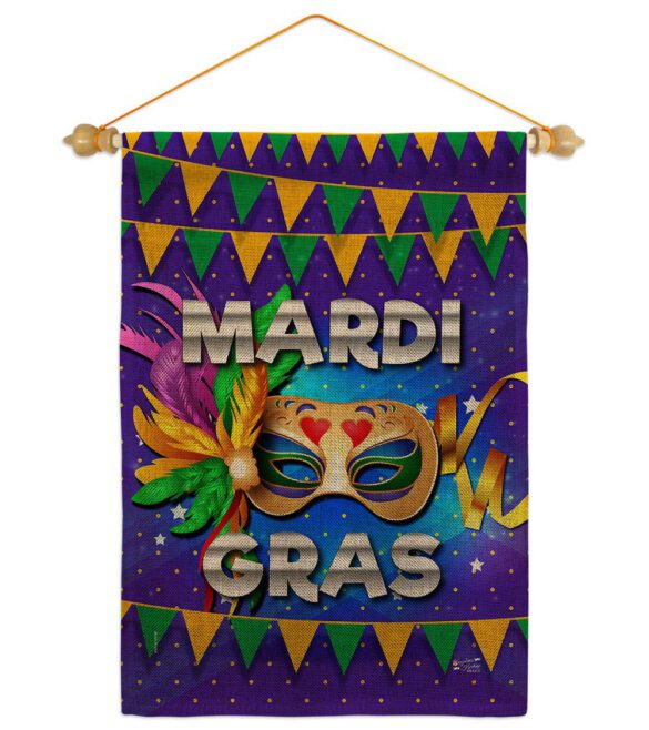 Fat Tuesday - Mardi Gras Spring Vertical Impressions Decorative Flags HG137347 Made In USA - Image 24