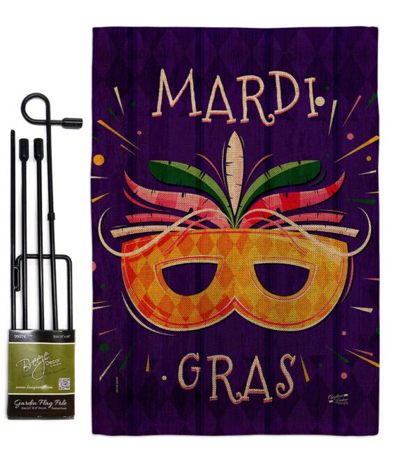 Beads Festival - Mardi Gras Spring Vertical Impressions Decorative Flags HG137361 Made In USA - Image 14