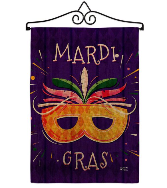 Beads Festival - Mardi Gras Spring Vertical Impressions Decorative Flags HG137361 Made In USA - Image 17