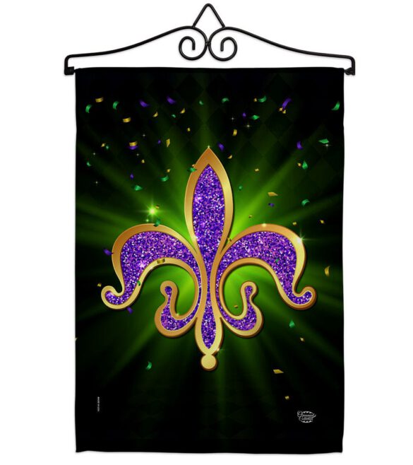 Fleur De Lis - Mardi Gras Spring Vertical Impressions Decorative Flags HG192436 Made In USA - Image 7