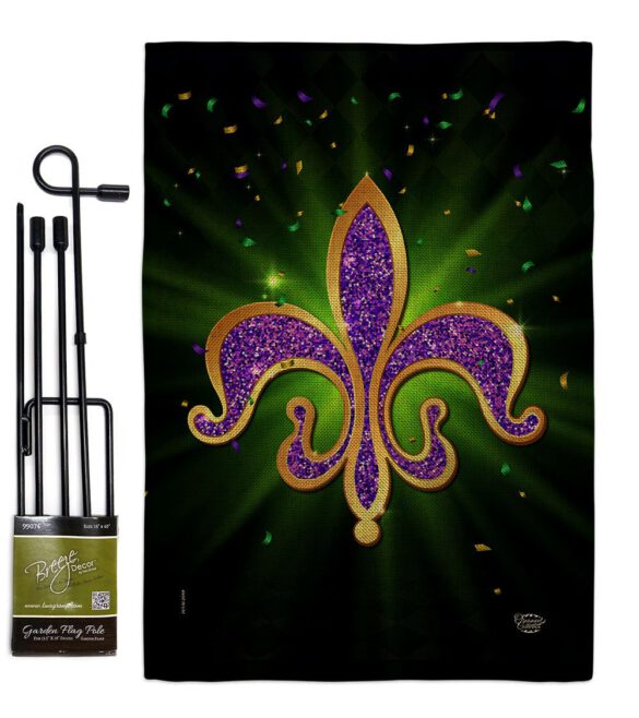 Fleur De Lis - Mardi Gras Spring Vertical Impressions Decorative Flags HG192436 Made In USA - Image 14