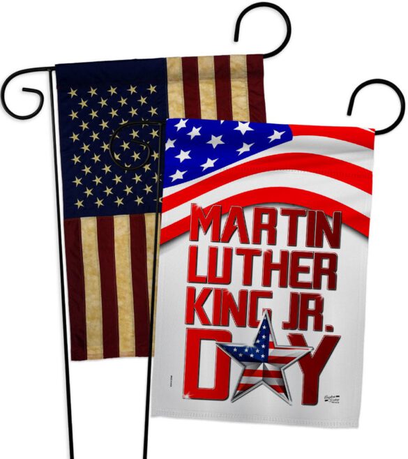 Happy MLK Day - Patriotic Americana Vertical Impressions Decorative Flags HG130314 Made In USA - Image 7