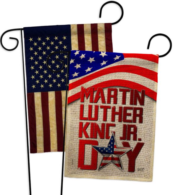 Happy MLK Day - Patriotic Americana Vertical Impressions Decorative Flags HG130314 Made In USA - Image 28