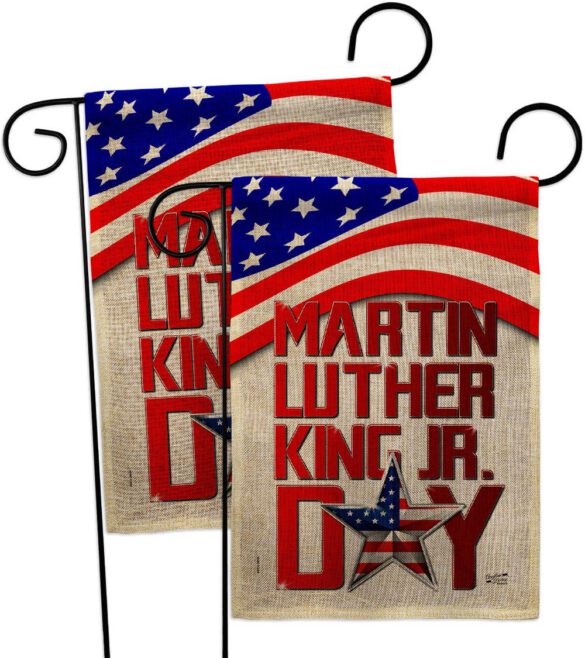 Happy MLK Day - Patriotic Americana Vertical Impressions Decorative Flags HG130314 Made In USA - Image 32