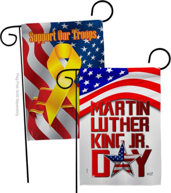 Happy MLK Day - Patriotic Americana Vertical Impressions Decorative Flags HG130314 Made In USA - Image 13