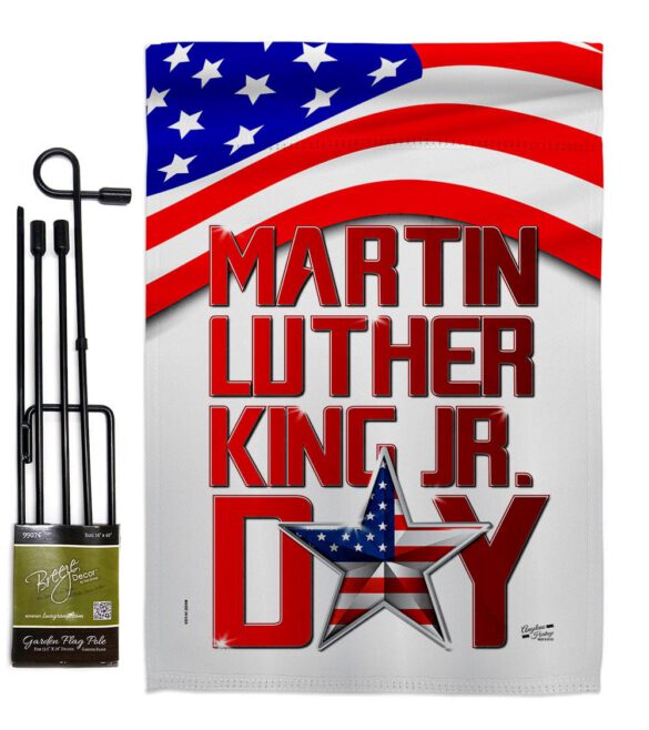 Happy MLK Day - Patriotic Americana Vertical Impressions Decorative Flags HG130314 Made In USA - Image 4