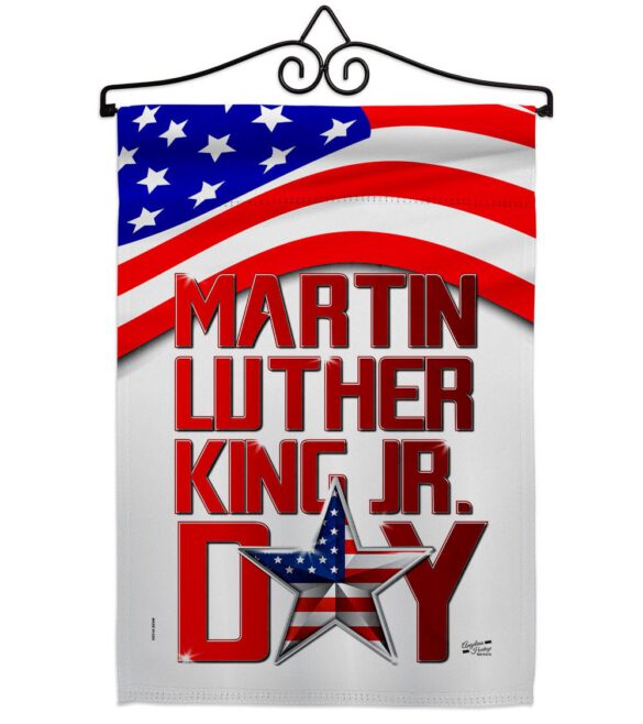 Happy MLK Day - Patriotic Americana Vertical Impressions Decorative Flags HG130314 Made In USA - Image 16