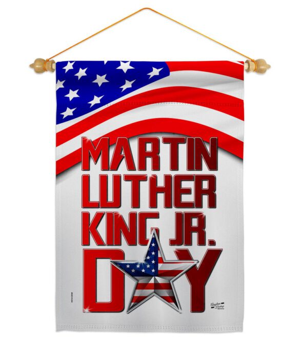 Happy MLK Day - Patriotic Americana Vertical Impressions Decorative Flags HG130314 Made In USA - Image 19