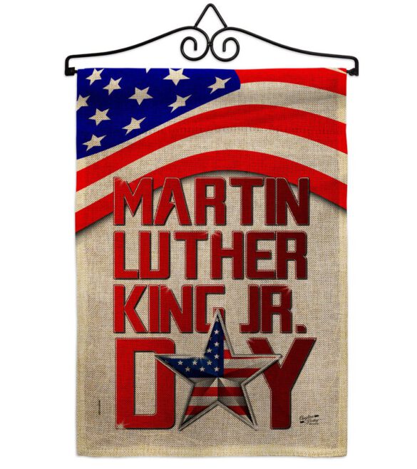 Happy MLK Day - Patriotic Americana Vertical Impressions Decorative Flags HG130314 Made In USA - Image 37