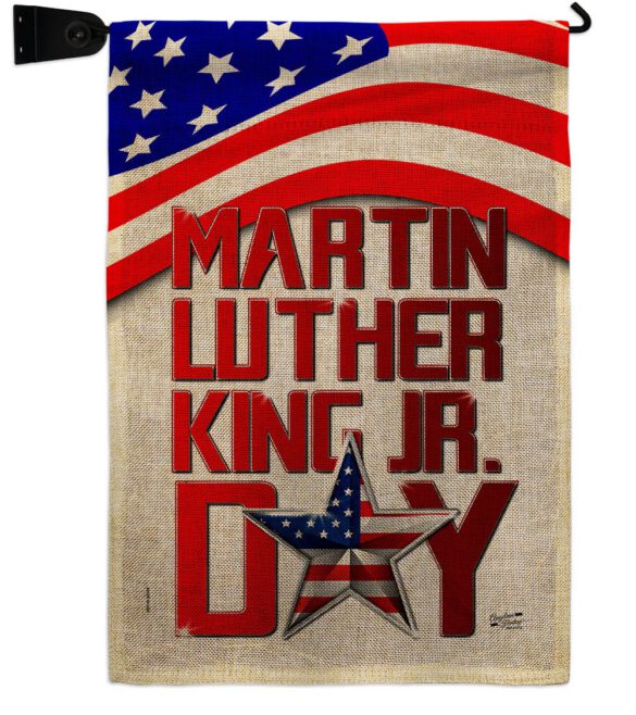 Happy MLK Day - Patriotic Americana Vertical Impressions Decorative Flags HG130314 Made In USA - Image 39