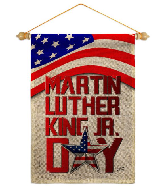 Happy MLK Day - Patriotic Americana Vertical Impressions Decorative Flags HG130314 Made In USA - Image 40