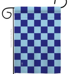Blue Checker - Merchant Special Occasion Vertical Impressions Decorative Flags HG140823 Made In USA
