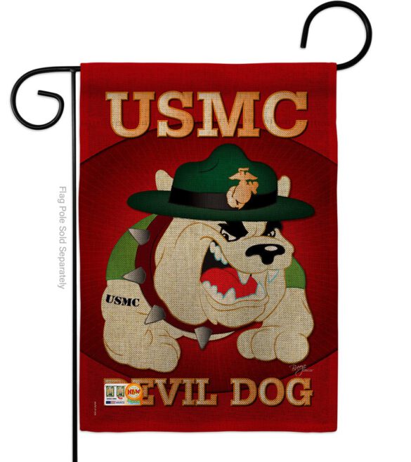 Devil Dog - Military Americana Vertical Impressions Decorative Flags HG108052 - Image 11