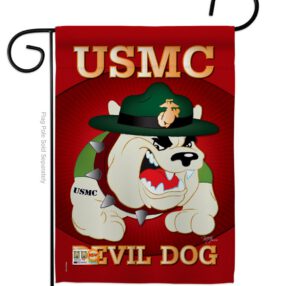 Devil Dog - Military Americana Vertical Impressions Decorative Flags HG108052