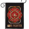Fire Fighter - Military Americana Vertical Impressions Decorative Flags HG108063 Made In USA