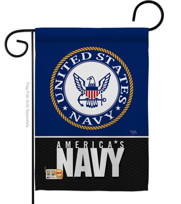 America Navy - Military Americana Vertical Impressions Decorative Flags HG108408 Made In USA - Image 2