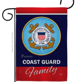 Coast Guard Proudly Family - Military Americana Vertical Impressions Decorative Flags HG108413 Made In USA