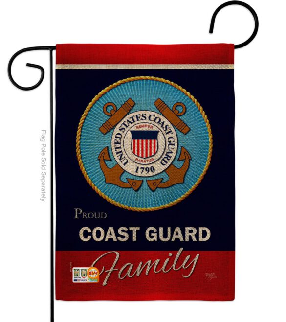 Coast Guard Proudly Family - Military Americana Vertical Impressions Decorative Flags HG108413 Made In USA - Image 11