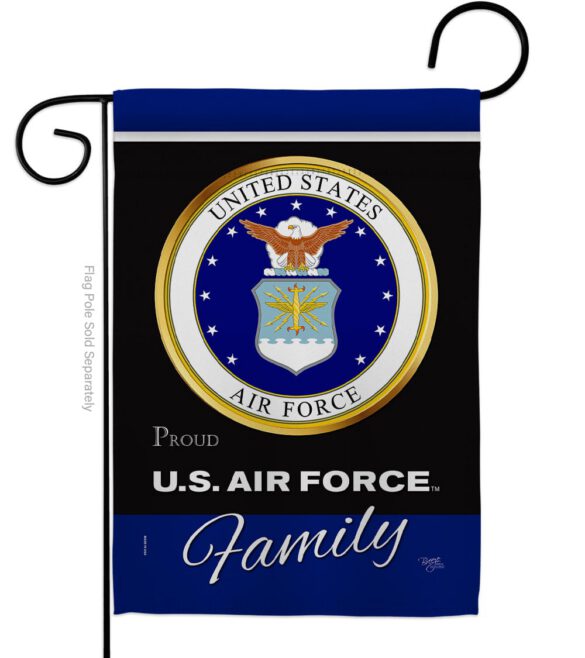 Air Force Proudly Family - Military Americana Vertical Impressions Decorative Flags HG108414 Made In USA - Image 2