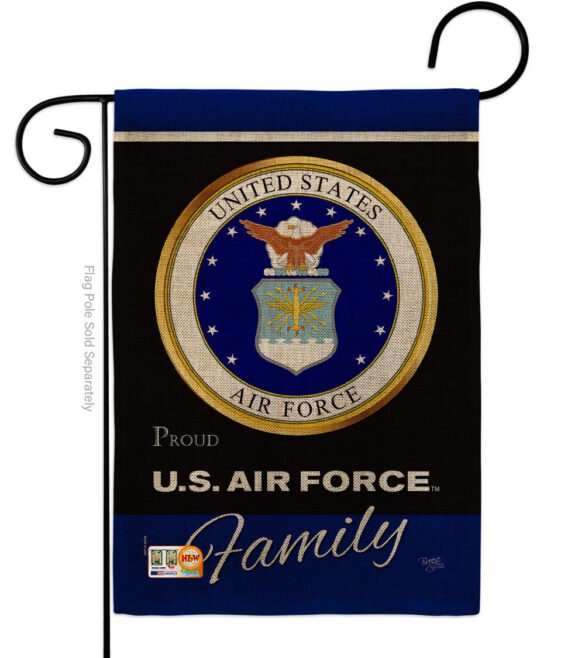 Air Force Proudly Family - Military Americana Vertical Impressions Decorative Flags HG108414 Made In USA - Image 12