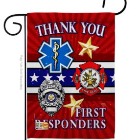 First Responders - Military Americana Vertical Impressions Decorative Flags HG108432 Made In USA