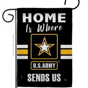 Home is Where US Army - Military Americana Vertical Impressions Decorative Flags HG108456 Made In USA
