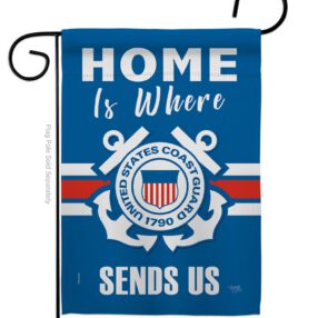 Home is Where Coast Guard - Military Americana Vertical Impressions Decorative Flags HG108459 Made In USA