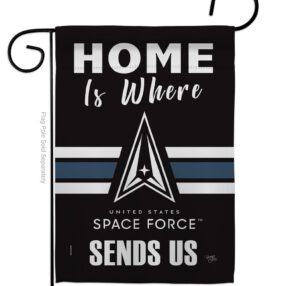 Home is Where Spece Force - Military Americana Vertical Impressions Decorative Flags HG108461 Made In USA
