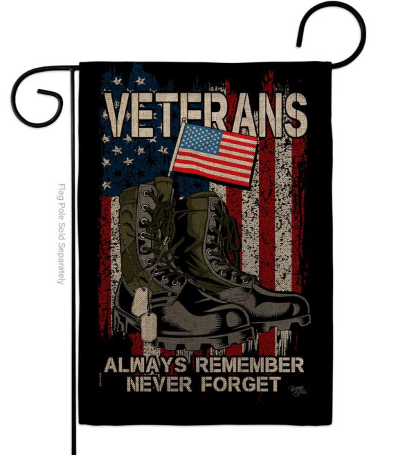 Always Remember - Military Americana Vertical Impressions Decorative Flags HG108485 Made In USA - Image 12