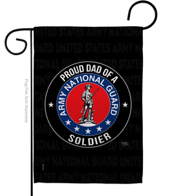 Army Proud Dad Soldier - Military Americana Vertical Impressions Decorative Flags HG108519 Made In USA - Image 2