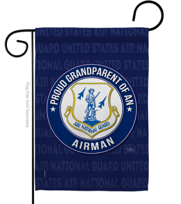 Air Force Proud Grandparent Airman - Military Americana Vertical Impressions Decorative Flags HG108552 Made In USA - Image 2