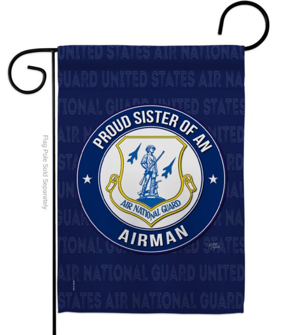 Air Force Proud Sister Airman - Military Americana Vertical Impressions Decorative Flags HG108579 Made In USA - Image 2