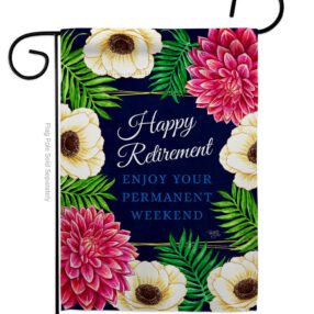 Enjoy Retirement - Military Americana Vertical Impressions Decorative Flags HG108634 Made In USA