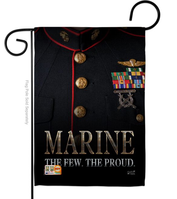 Dress Blue Marine - Military Americana Vertical Impressions Decorative Flags HG137137 Made In USA