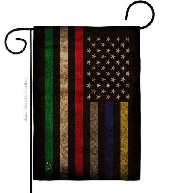 First Responders Line - Military Americana Vertical Impressions Decorative Flags HG137435 Made In USA - Image 11