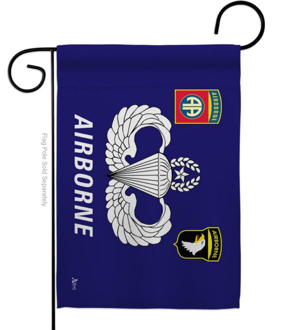 Airborne - Military Americana Vertical Impressions Decorative Flags HG140302 Made In USA - Image 2