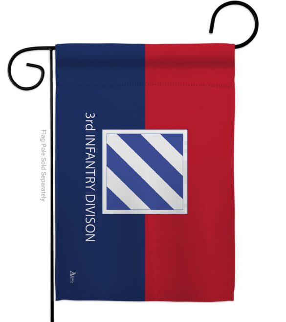 3rd Infantry Division - Military Americana Vertical Impressions Decorative Flags HG140332 Made In USA - Image 2