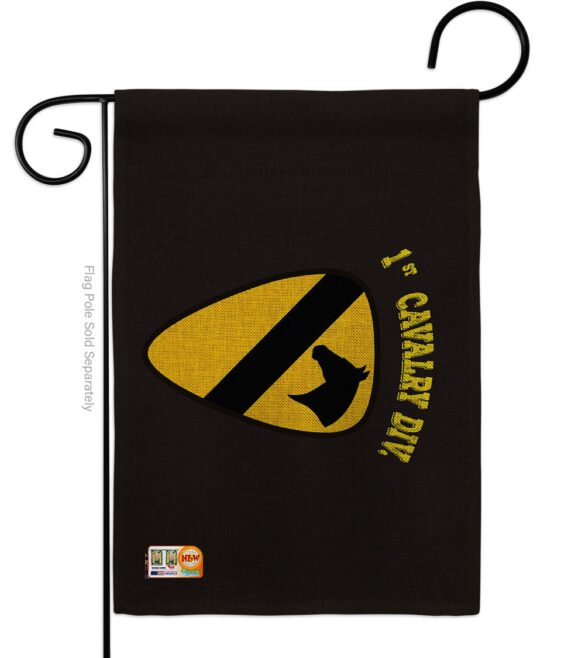 Black 1st Cavalry - Military Americana Vertical Impressions Decorative Flags HG140375 Made In USA - Image 11