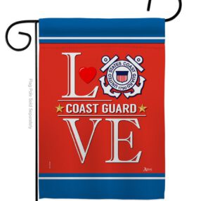 Coast Guard Love - Military Americana Vertical Impressions Decorative Flags HG140634 Made In USA