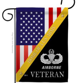 Home of Airborne - Military Americana Vertical Impressions Decorative Flags HG140900 Made In USA
