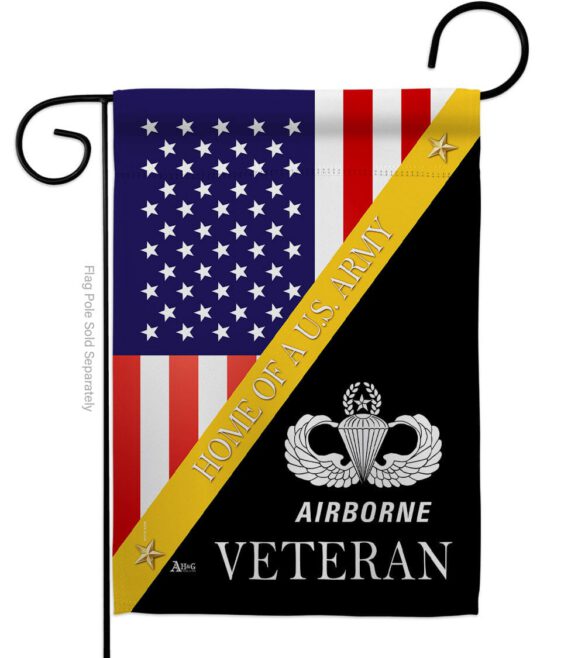 Home of Airborne - Military Americana Vertical Impressions Decorative Flags HG140900 Made In USA