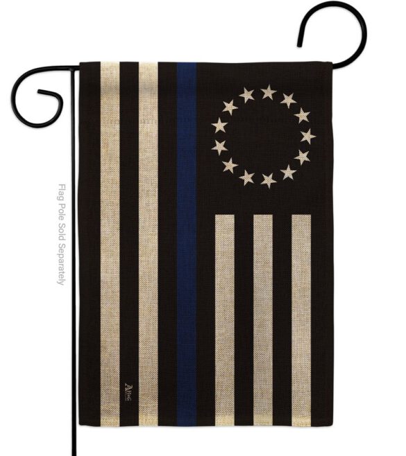 Betsy Ross Blue Line - Military Americana Vertical Impressions Decorative Flags HG140928 Made In USA - Image 13