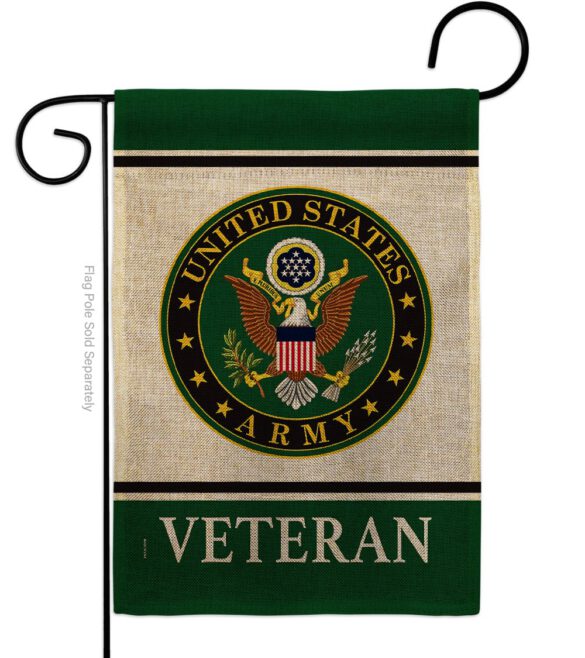 Army Veteran - Military Americana Vertical Impressions Decorative Flags HG170043 Made In USA - Image 12