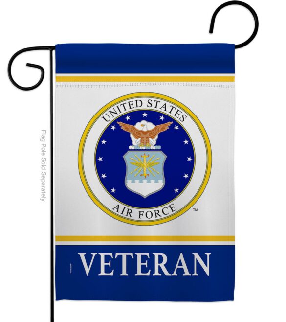 Air Force Veteran - Military Americana Vertical Impressions Decorative Flags HG170044 Made In USA - Image 2