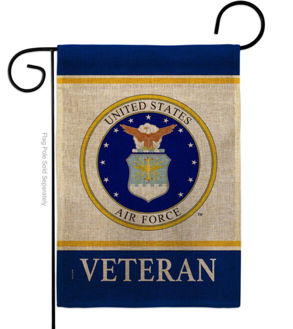 Air Force Veteran - Military Americana Vertical Impressions Decorative Flags HG170044 Made In USA - Image 12