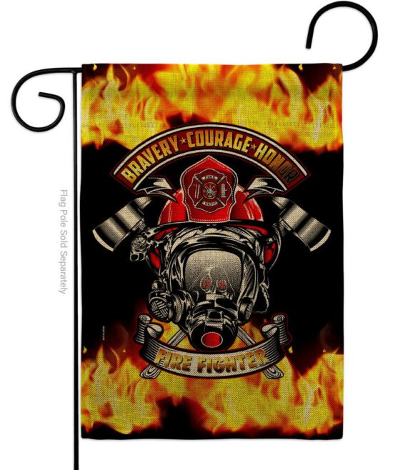 Bravery Firefighter - Military Americana Vertical Impressions Decorative Flags HG183071 Made In USA - Image 11