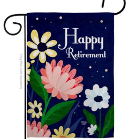 Happy Retirement - Military Americana Vertical Impressions Decorative Flags HG192580 Made In USA
