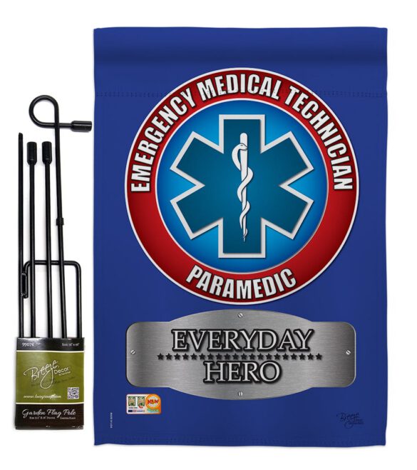 EMT - Military Americana Vertical Impressions Decorative Flags HG108009 Made In USA - Image 4
